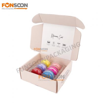 12 macaron corrugated cardboard box with inserts