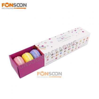 food grade paper macaron drawer box
