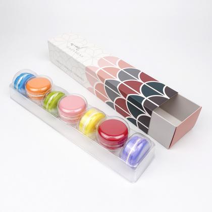 7 macaron paper drawer box with inserts