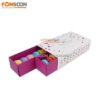 12 macarons Paper drawer box