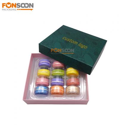 12 macaron luxury paper gift box with insert