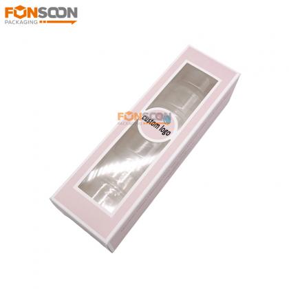 6 macarons paper box with clear window