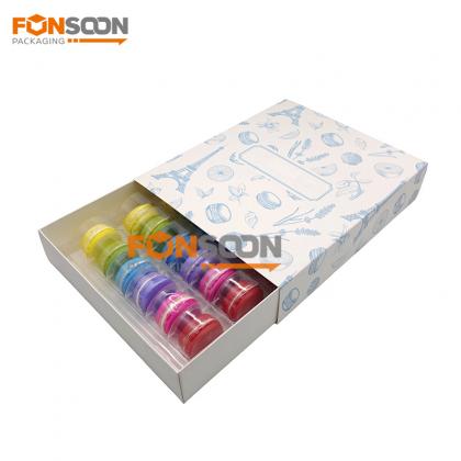 24 macarons Paper drawer box set