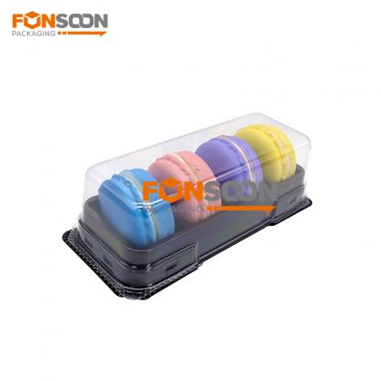 4 macarons plastic blister box