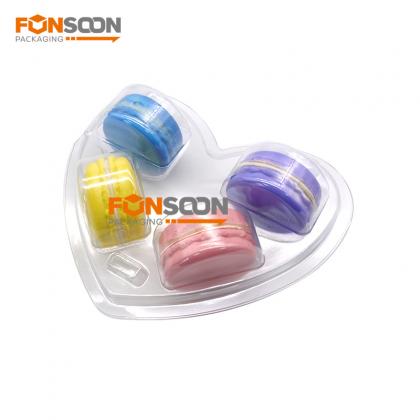 heart shape 4 holes macaron blister packaging