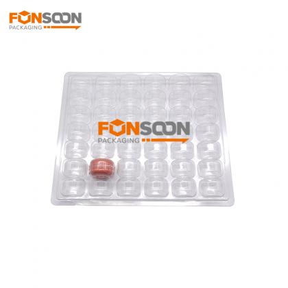 42 cells mini macarons clear blister display tray