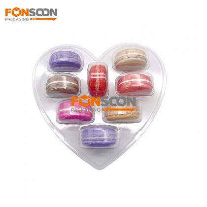 8 holes macaron blister heart shape trays