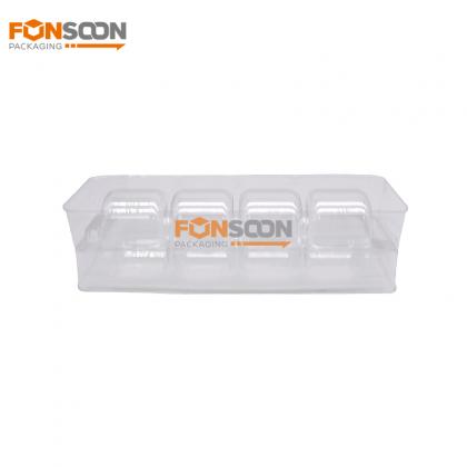 4 cells clear plastic blister insert trays